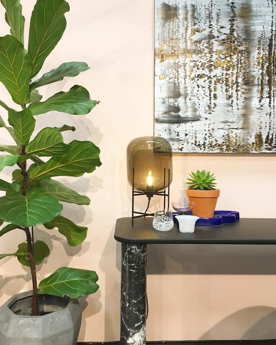 Gareth Glass Industrial Table Lamp-Neutral Decor
