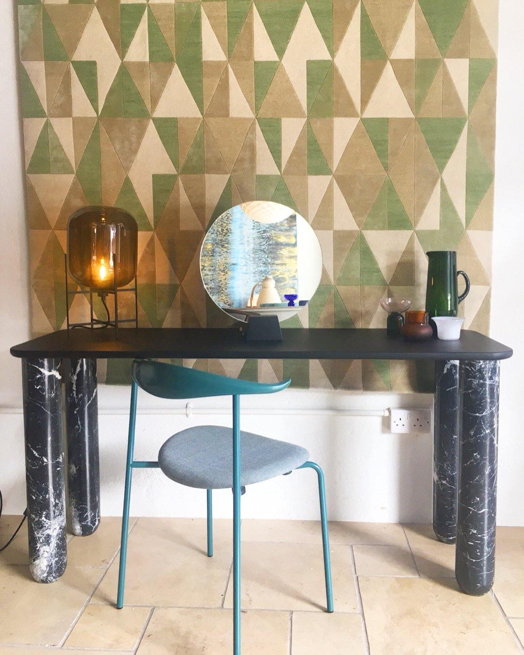 Gareth Glass Industrial Table Lamp-Neutral Decor