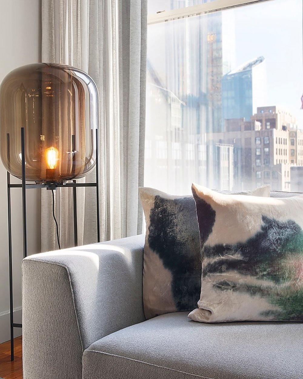Fioris Glass Industrial Floor lamp-Neutral Decor