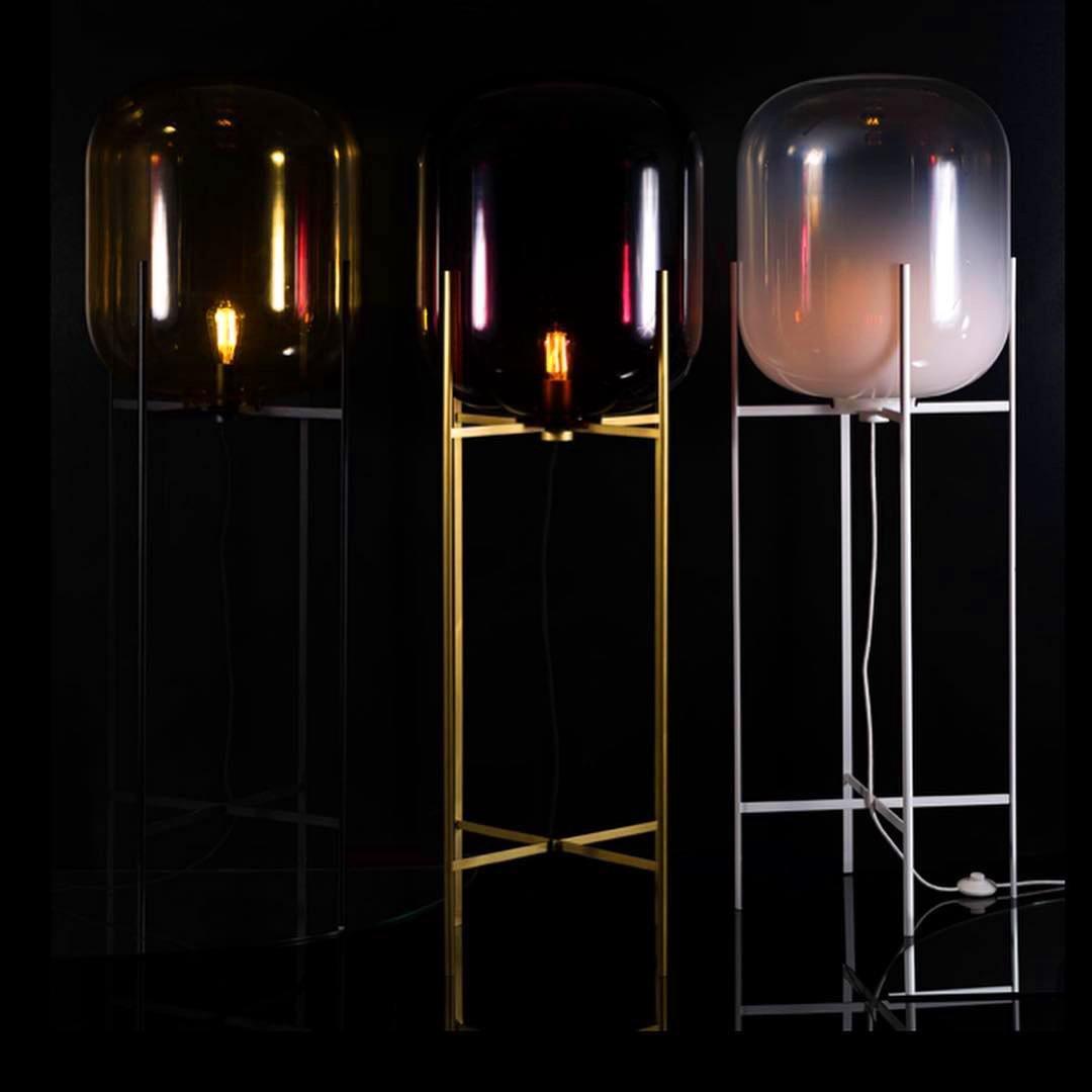 Fioris Glass Industrial Floor lamp-Neutral Decor