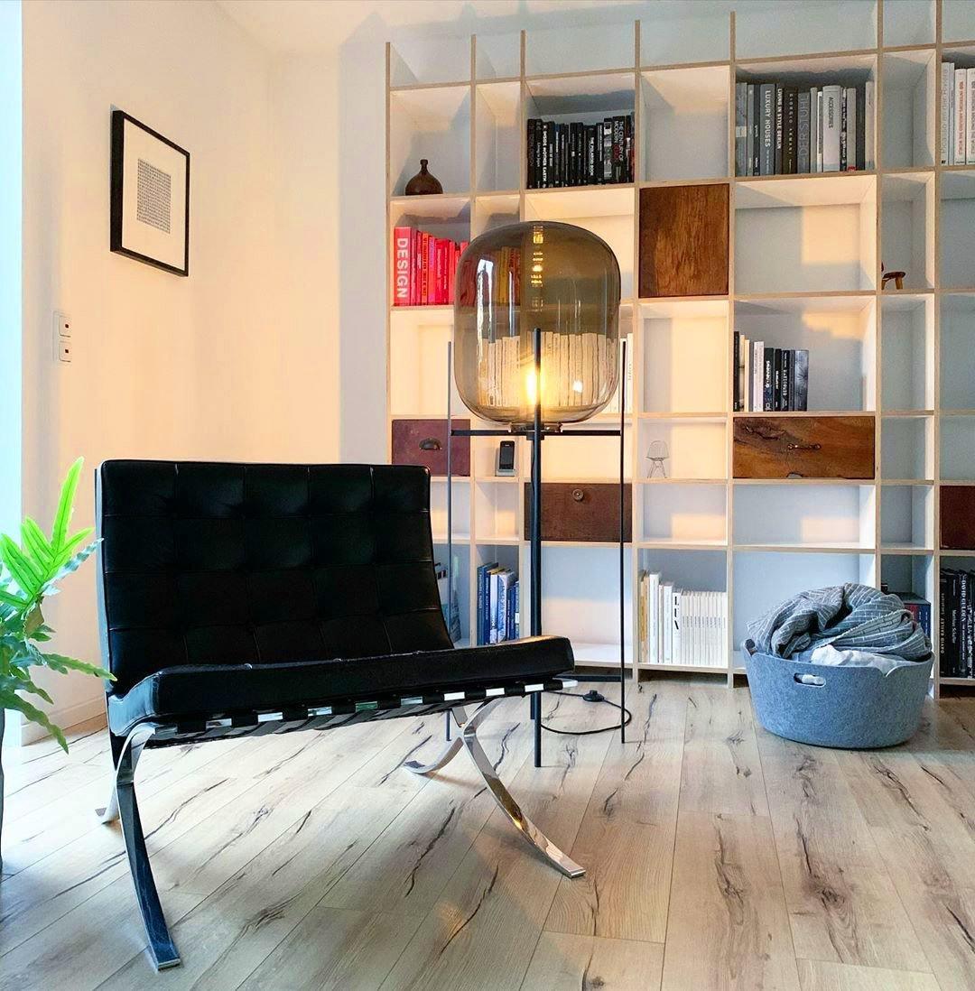 Fioris Glass Industrial Floor lamp-Neutral Decor