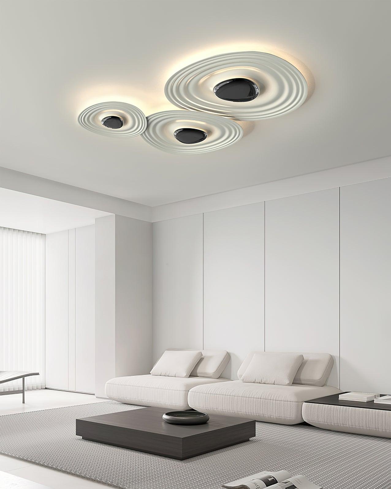 Idra Ceiling Lamp Ripple Ring Modern Sculptural-Neutral Decor