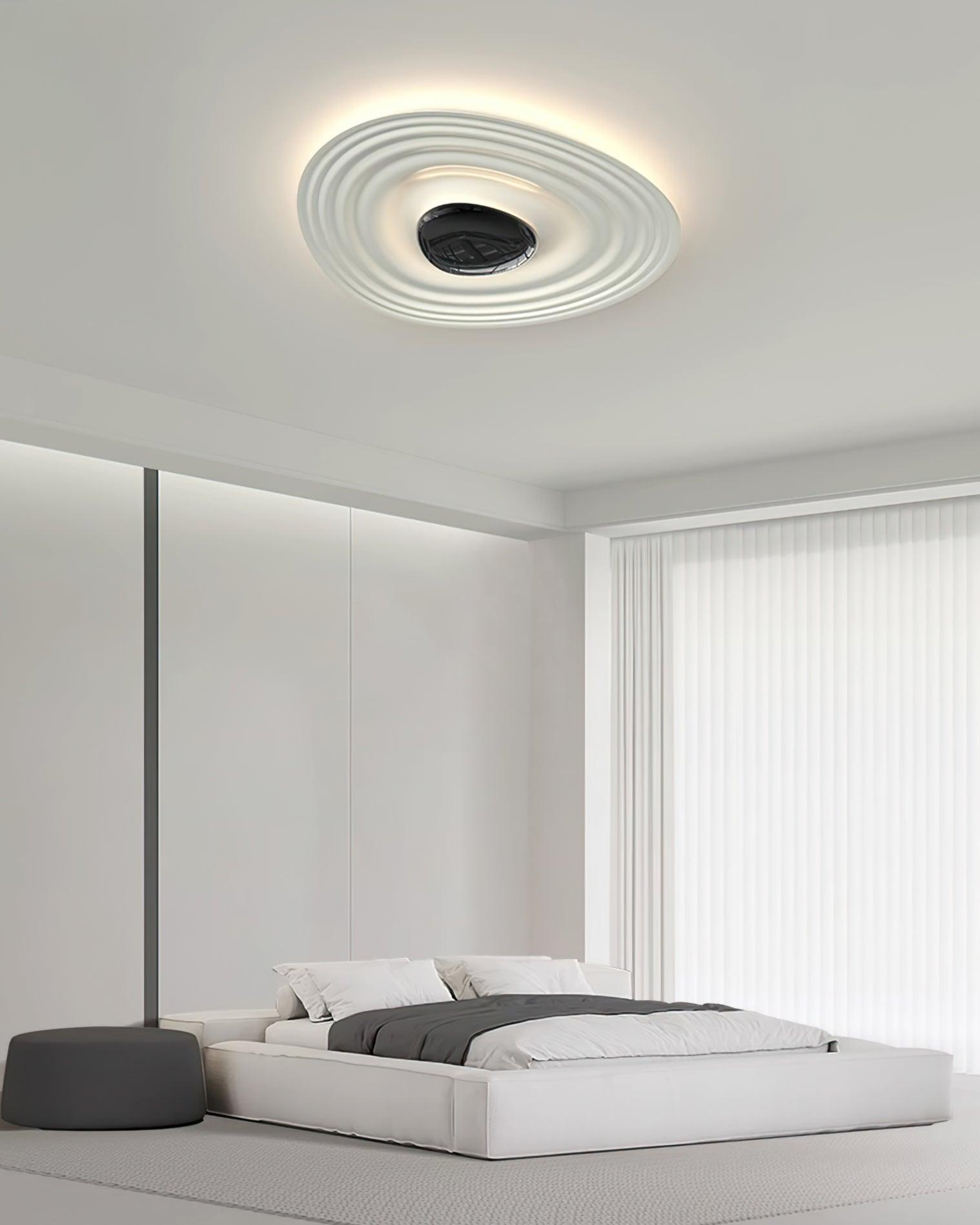 Idra Ceiling Lamp Ripple Ring Modern Sculptural-Neutral Decor