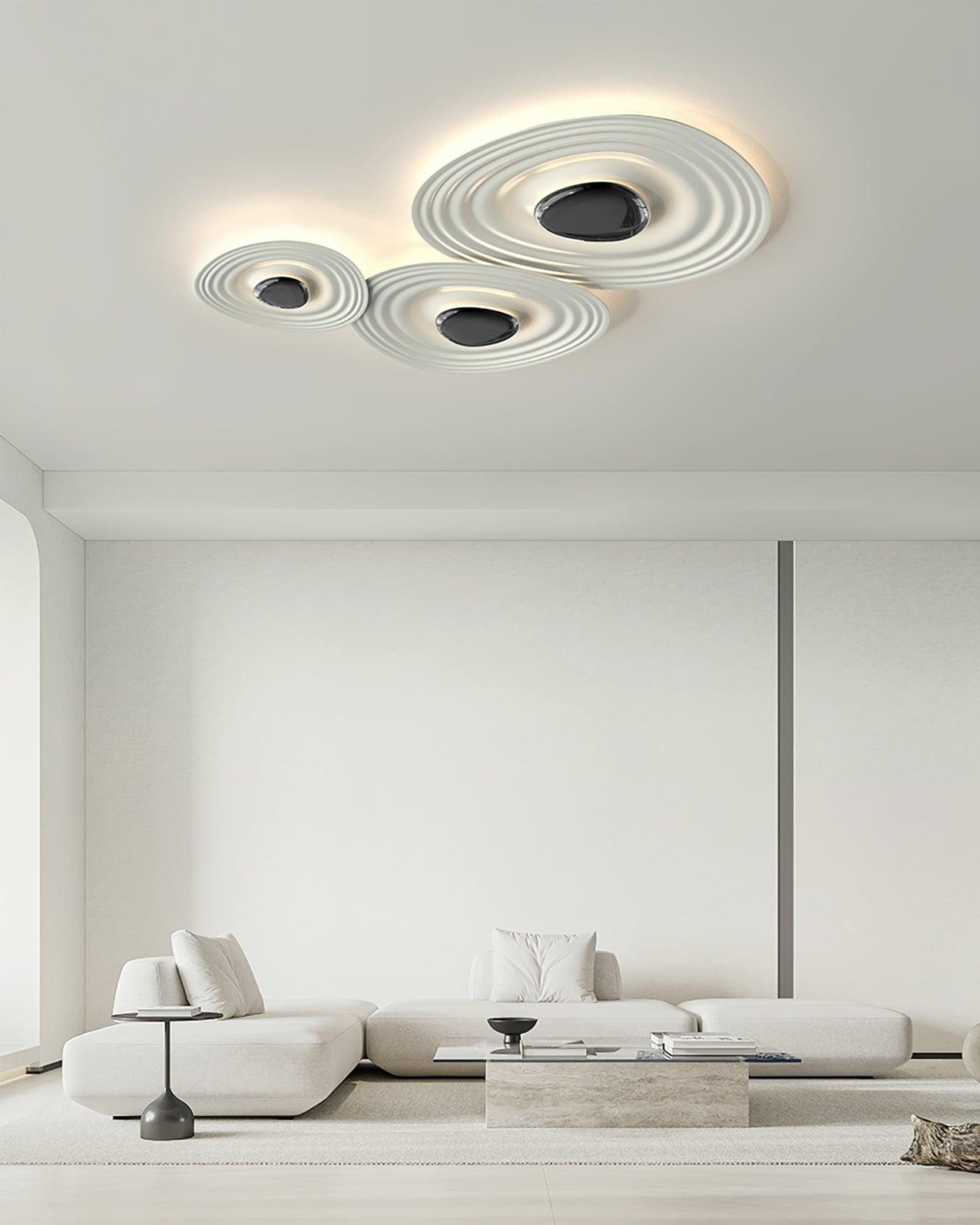 Idra Ceiling Lamp Ripple Ring Modern Sculptural-Neutral Decor