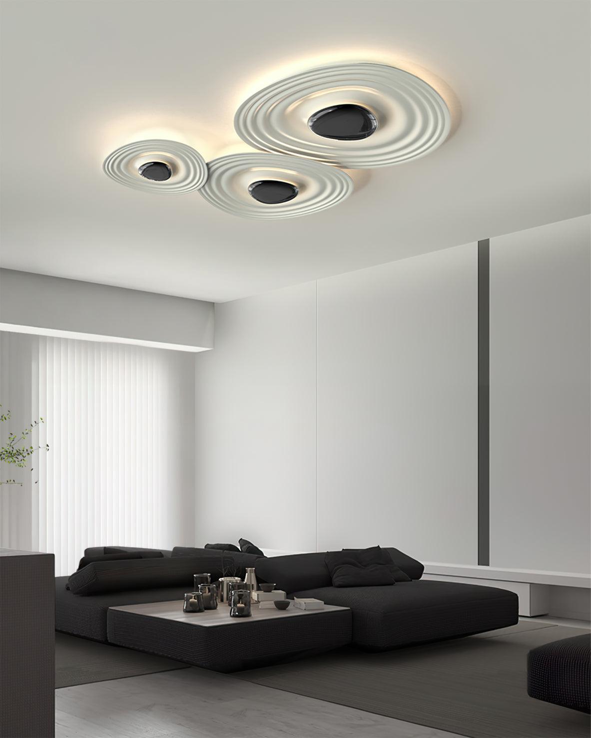 Idra Ceiling Lamp Ripple Ring Modern Sculptural-Neutral Decor