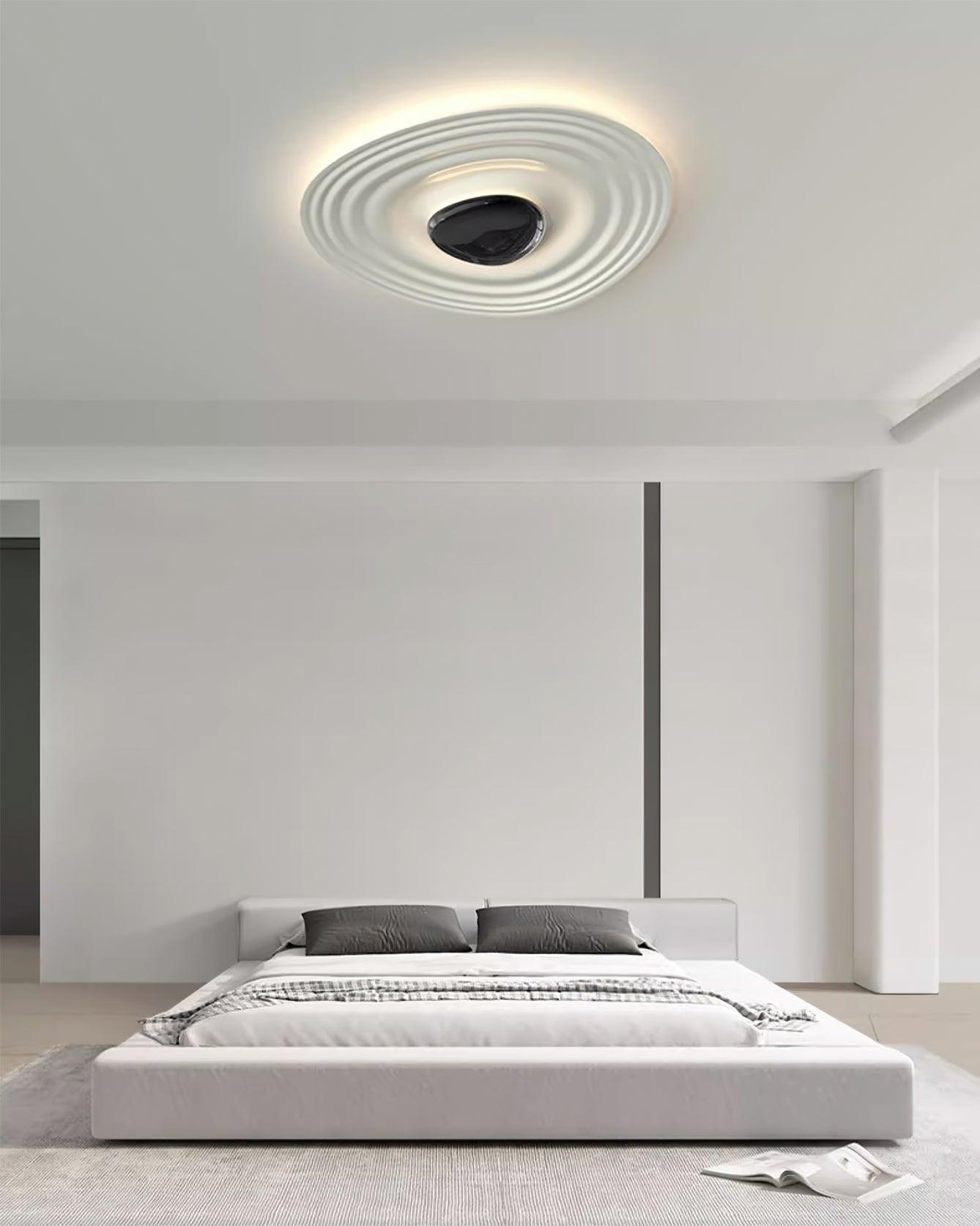 Idra Ceiling Lamp Ripple Ring Modern Sculptural-Neutral Decor