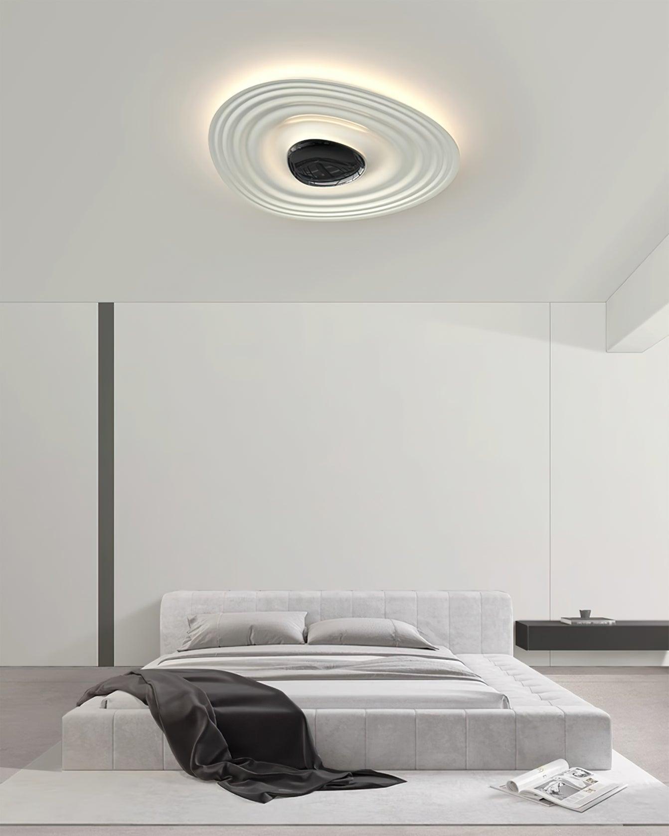 Idra Ceiling Lamp Ripple Ring Modern Sculptural-Neutral Decor