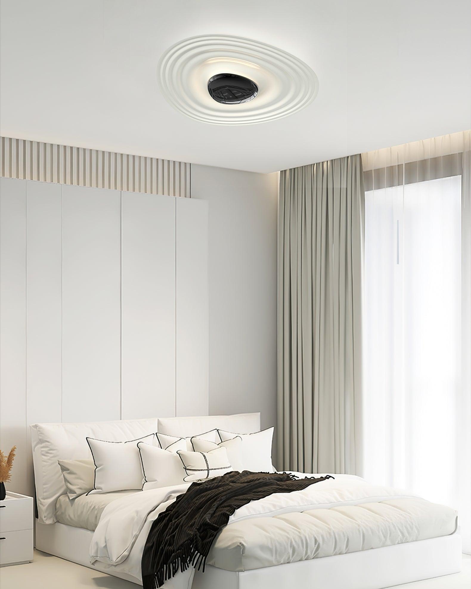 Idra Ceiling Lamp Ripple Ring Modern Sculptural-Neutral Decor