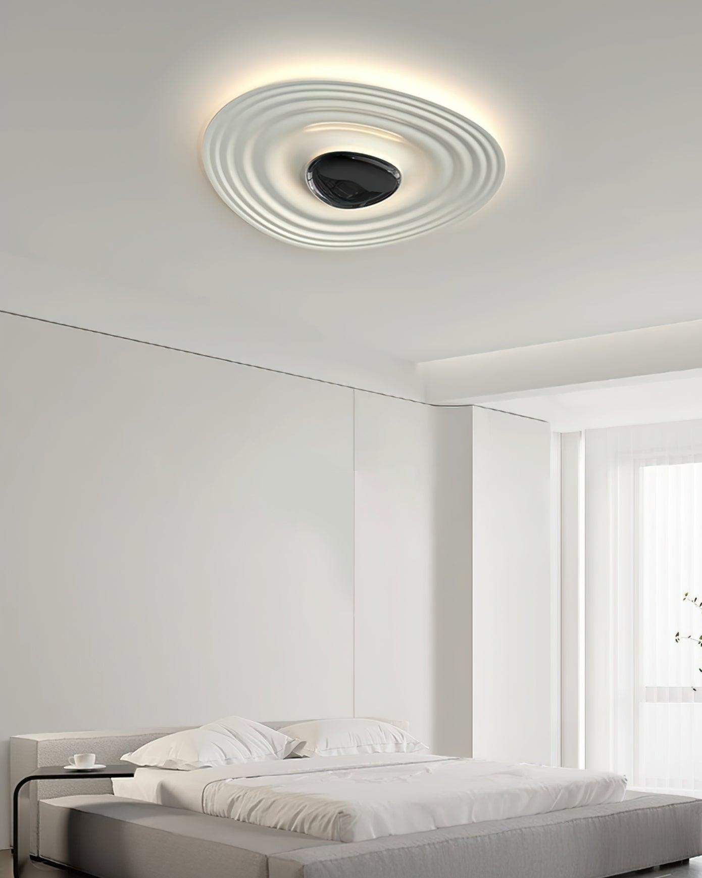 Idra Ceiling Lamp Ripple Ring Modern Sculptural-Neutral Decor