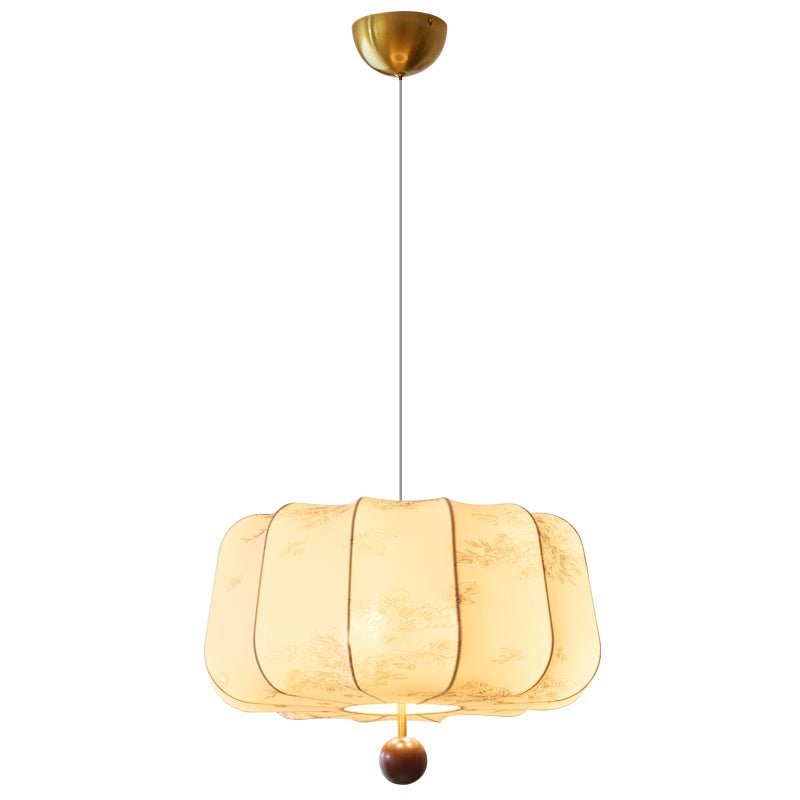 Divelo Wood & Fabric Pendant Light-Neutral Decor