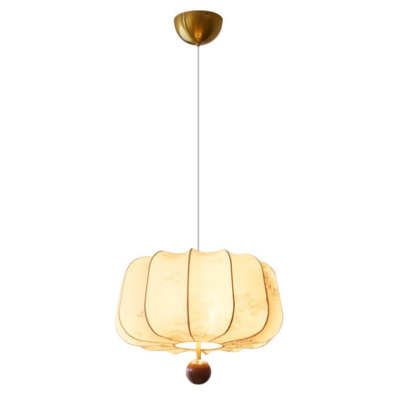 Divelo Wood & Fabric Pendant Light-Neutral Decor