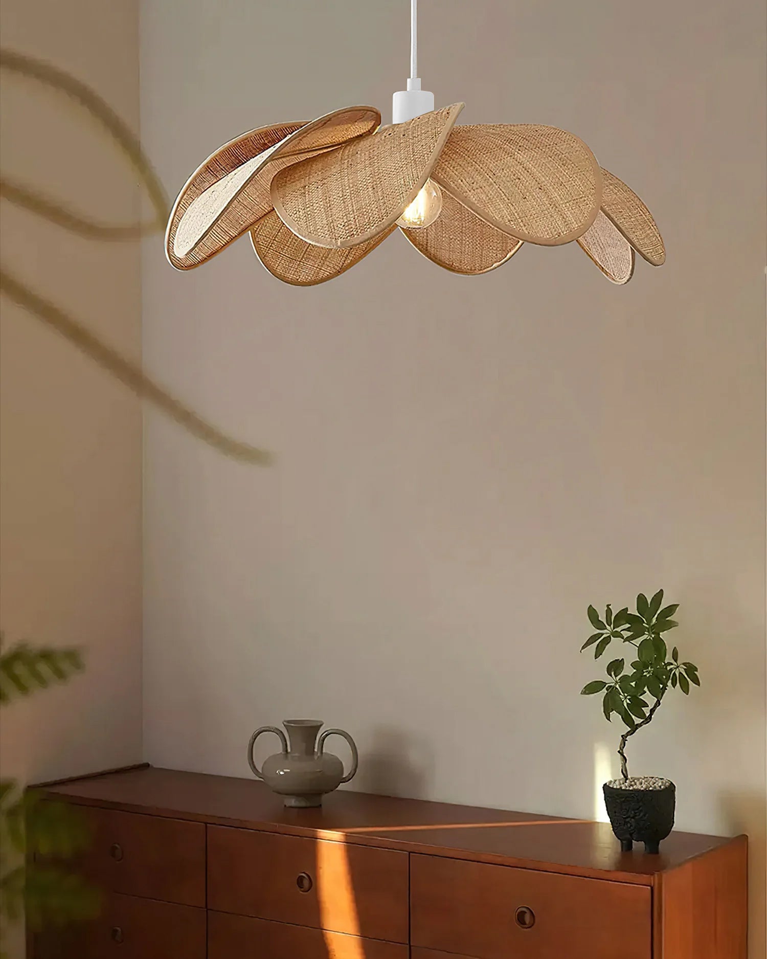 View from underneath the Odilia Pendant Light, showing the bulb housing.