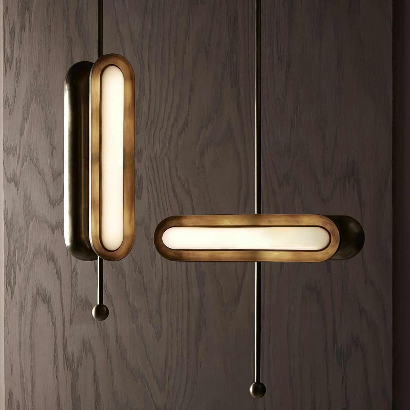 Lyvinaris Geometric Brass Linear Pendant Light-Neutral Decor