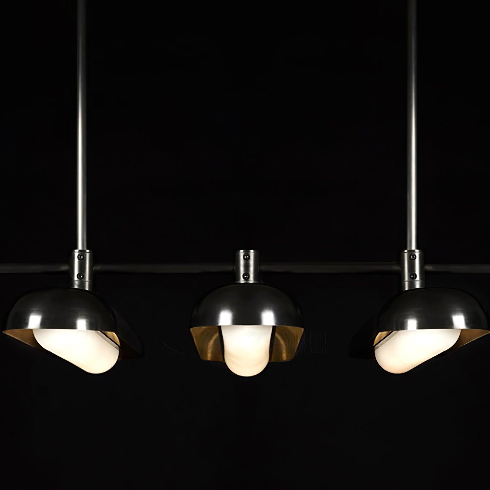 Lyvinaris Geometric Brass Linear Pendant Light-Neutral Decor
