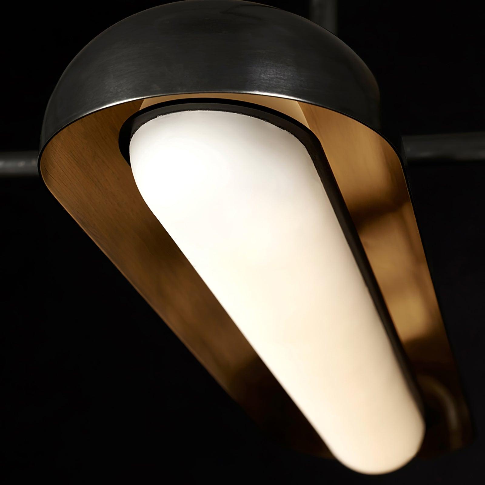 Lyvinaris Geometric Brass Linear Pendant Light-Neutral Decor