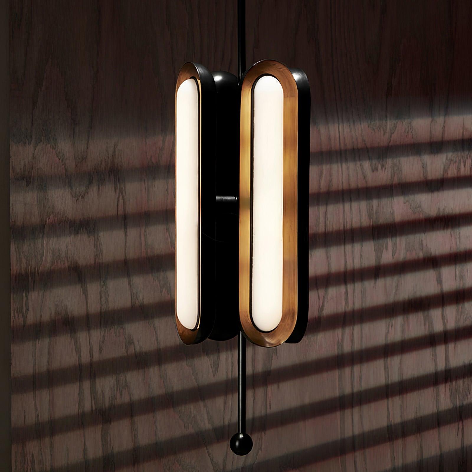 Lyvinaris Geometric Brass Linear Pendant Light-Neutral Decor