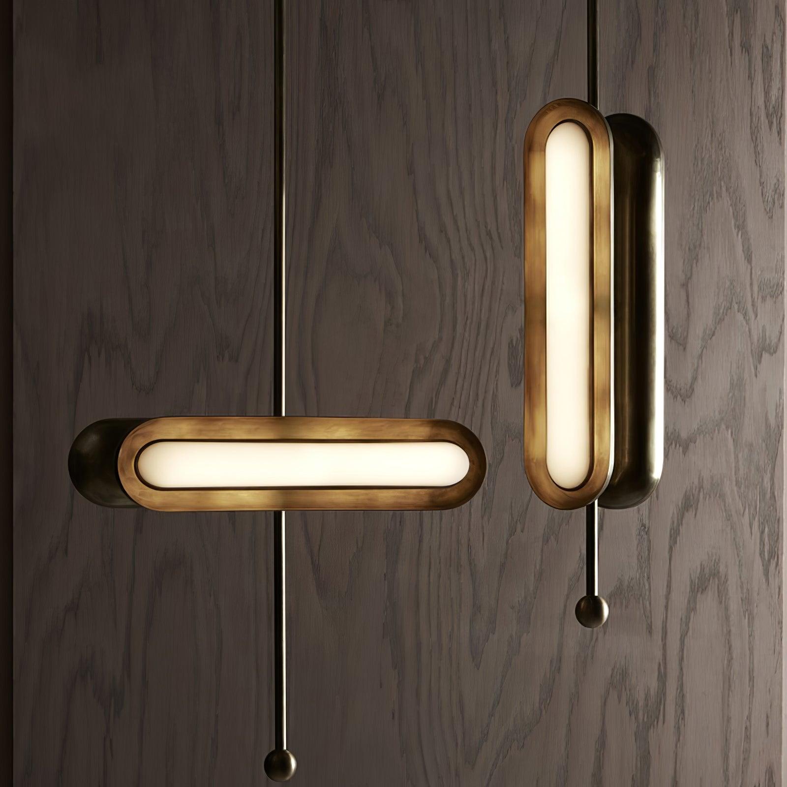 Lyvinaris Geometric Brass Linear Pendant Light-Neutral Decor