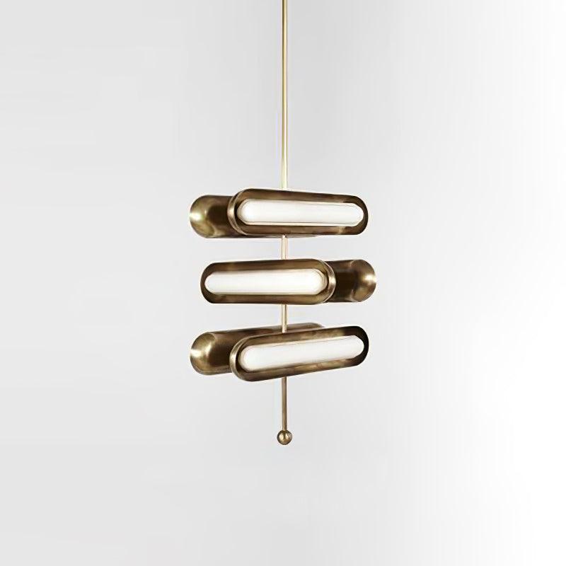 Lyvinaris Geometric Brass Linear Pendant Light-Neutral Decor