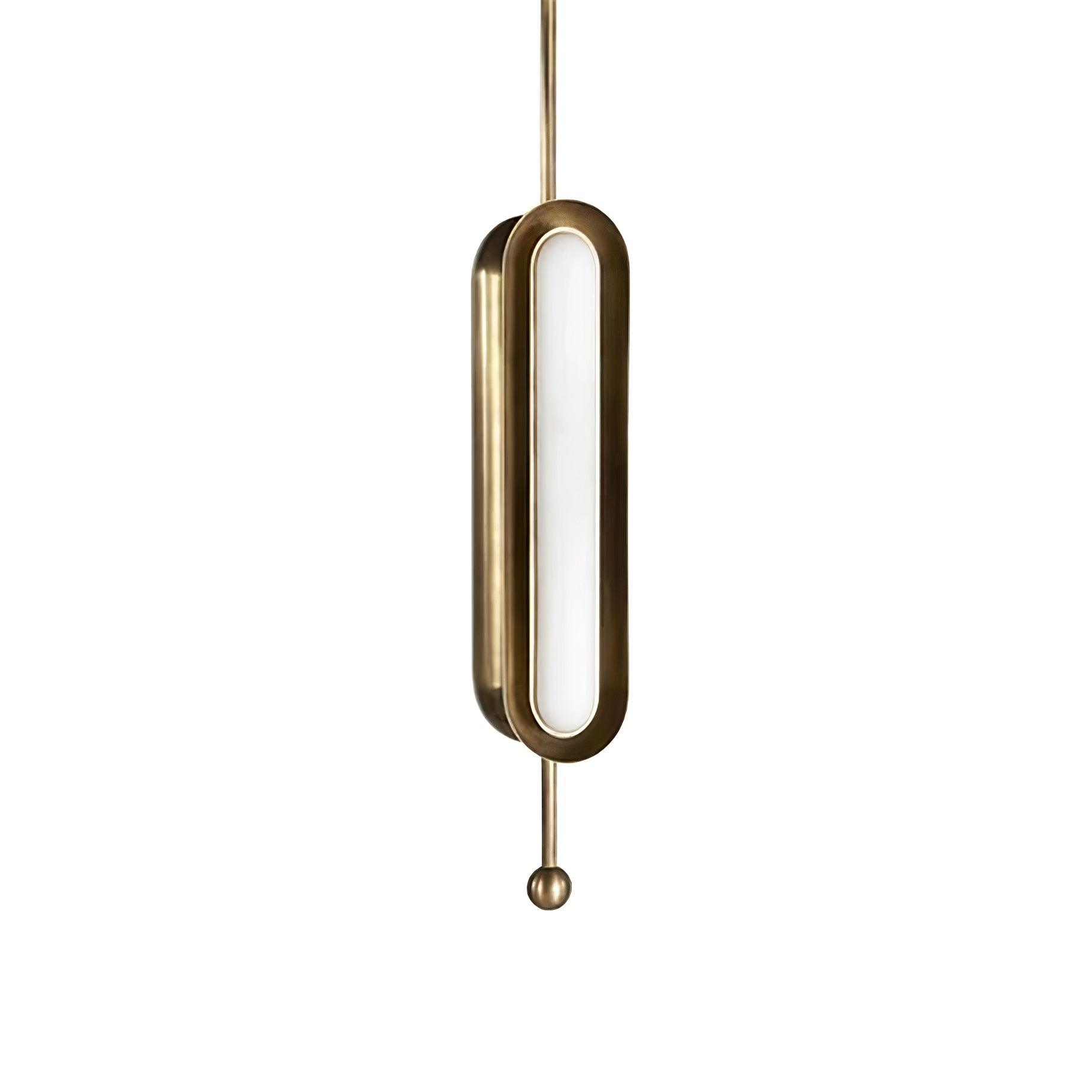 Lyvinaris Geometric Brass Linear Pendant Light-Neutral Decor