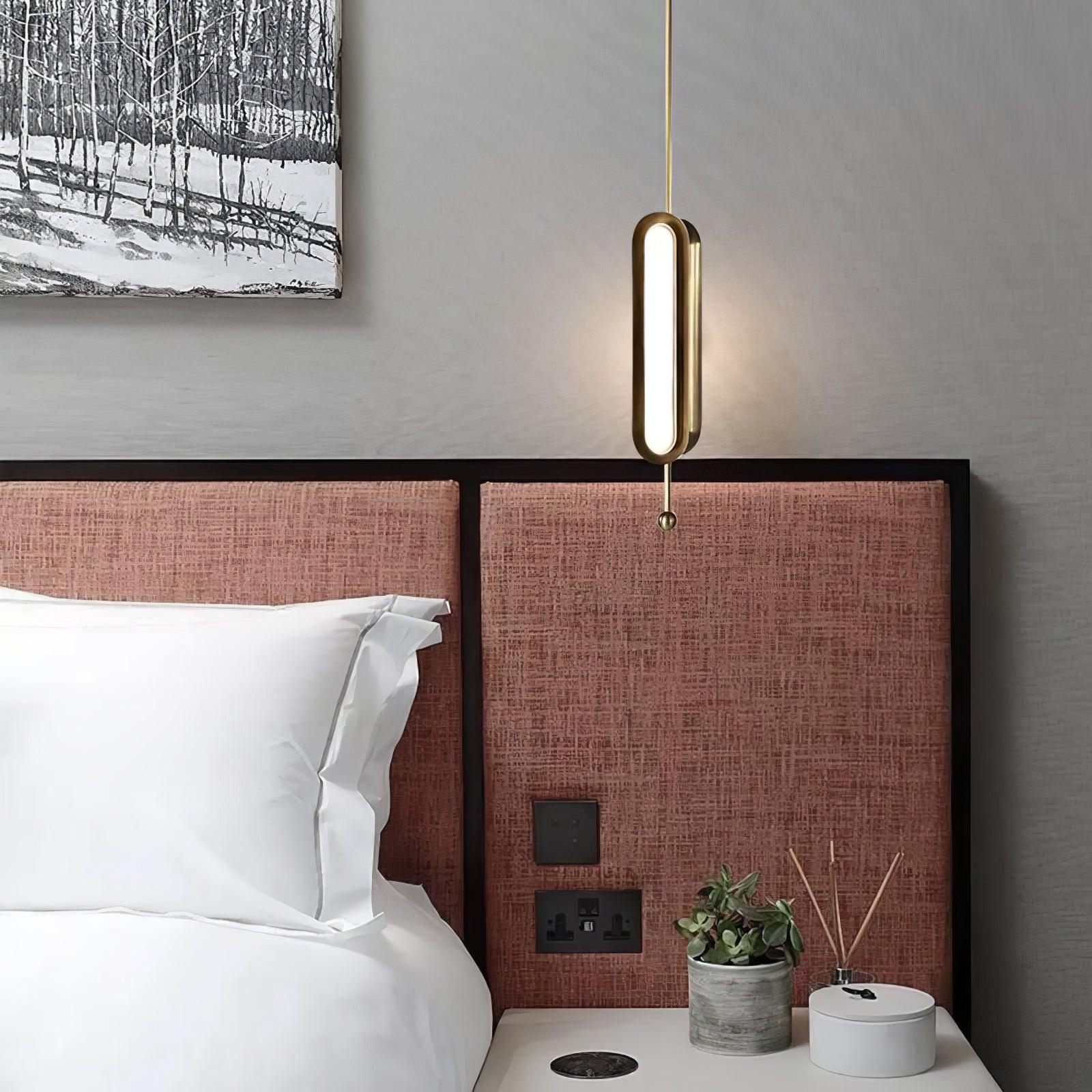 Lyvinaris Geometric Brass Linear Pendant Light-Neutral Decor