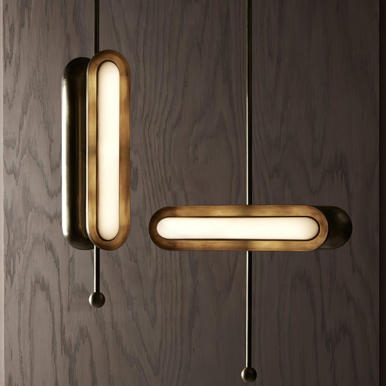 Lyvinaris Geometric Brass Linear Pendant Light-Neutral Decor