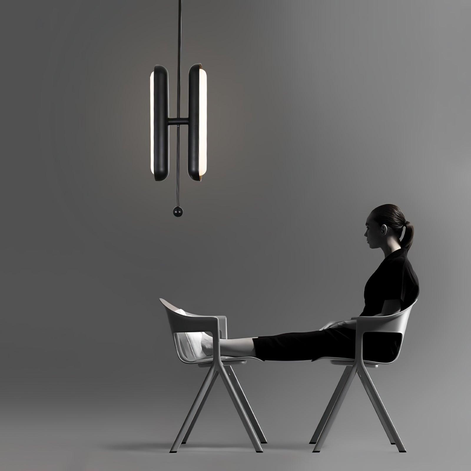 Lyvinaris Geometric Brass Linear Pendant Light-Neutral Decor