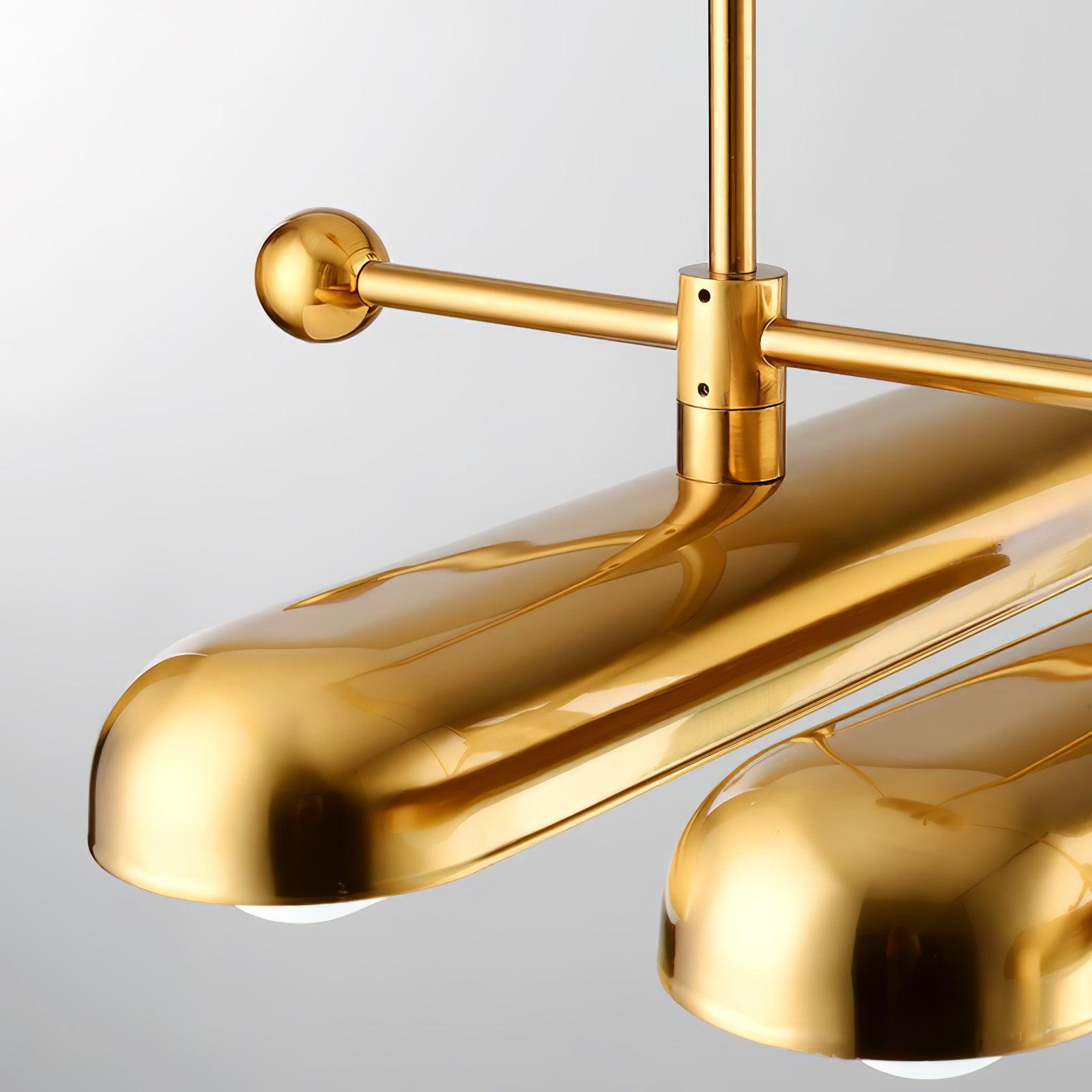 Lyvinaris Geometric Brass Linear Pendant Light-Neutral Decor