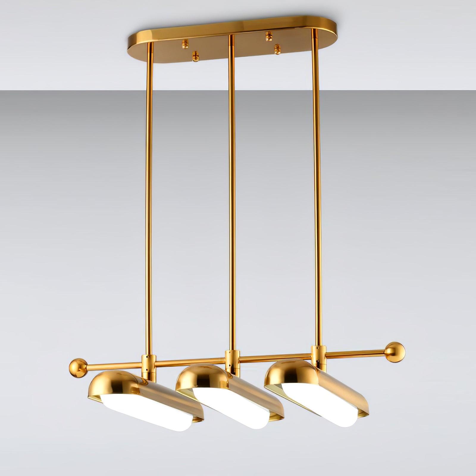Lyvinaris Geometric Brass Linear Pendant Light-Neutral Decor
