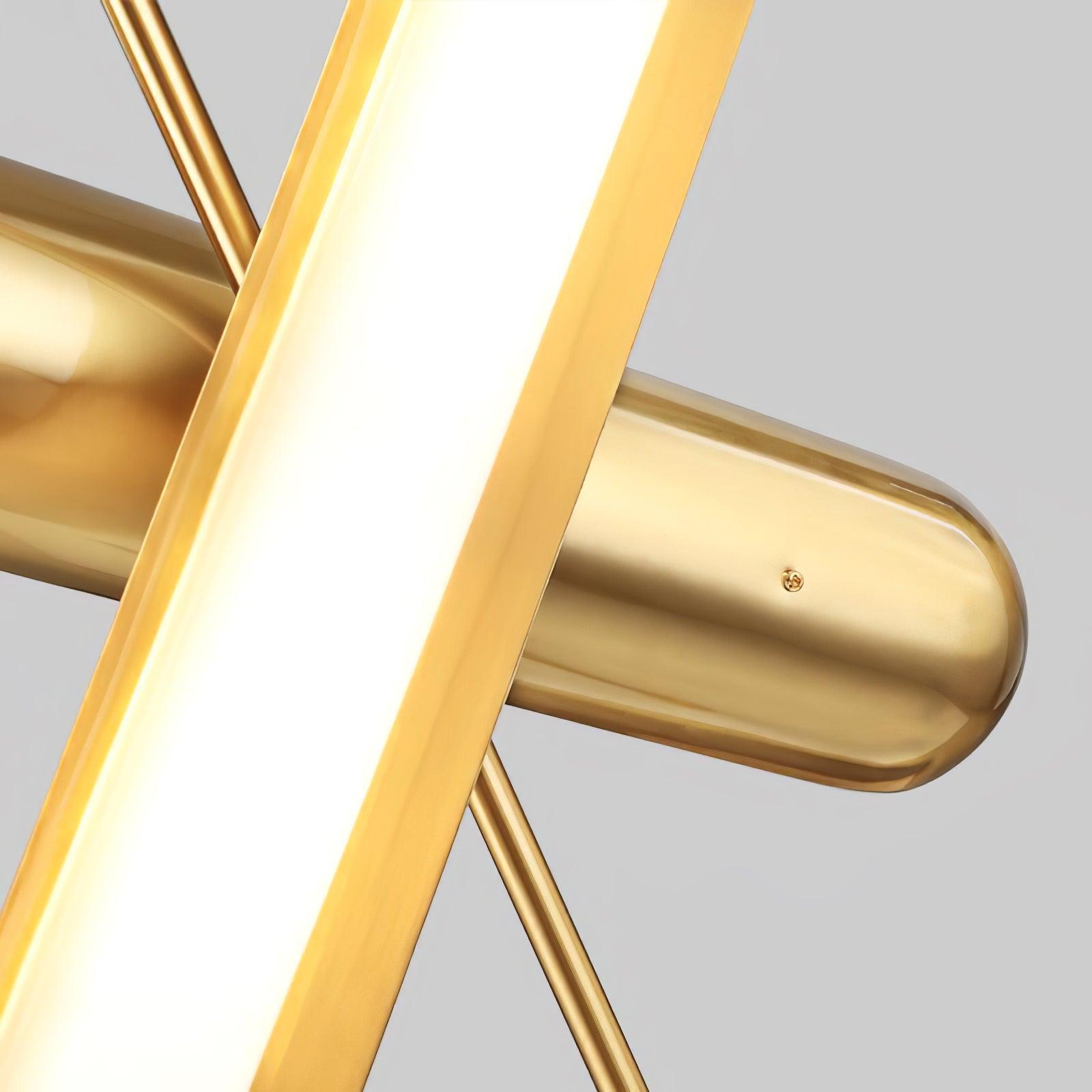 Lyvinaris Geometric Brass Linear Pendant Light-Neutral Decor