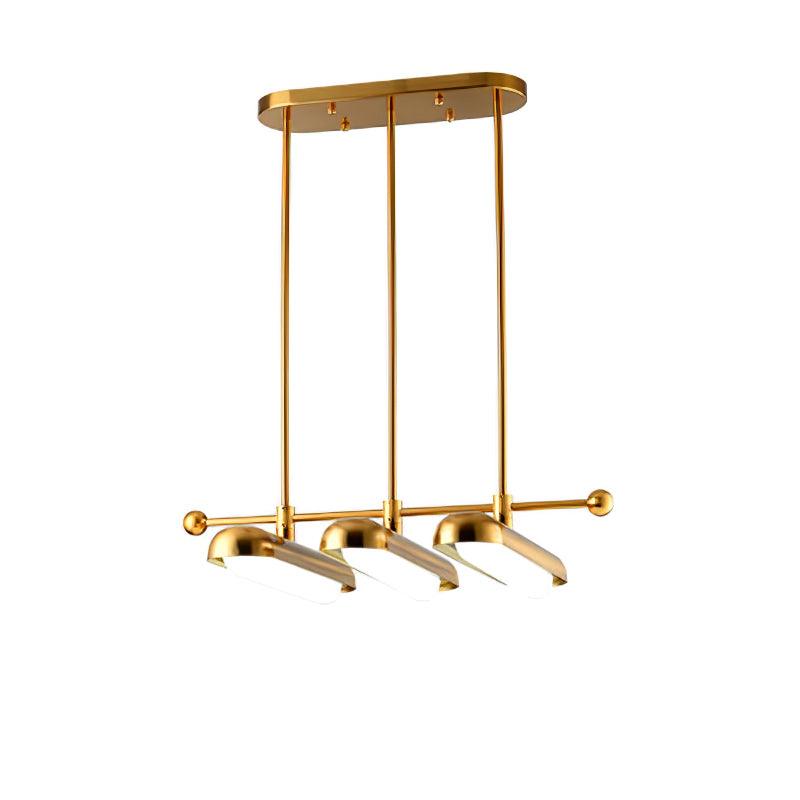 Lyvinaris Geometric Brass Linear Pendant Light-Neutral Decor