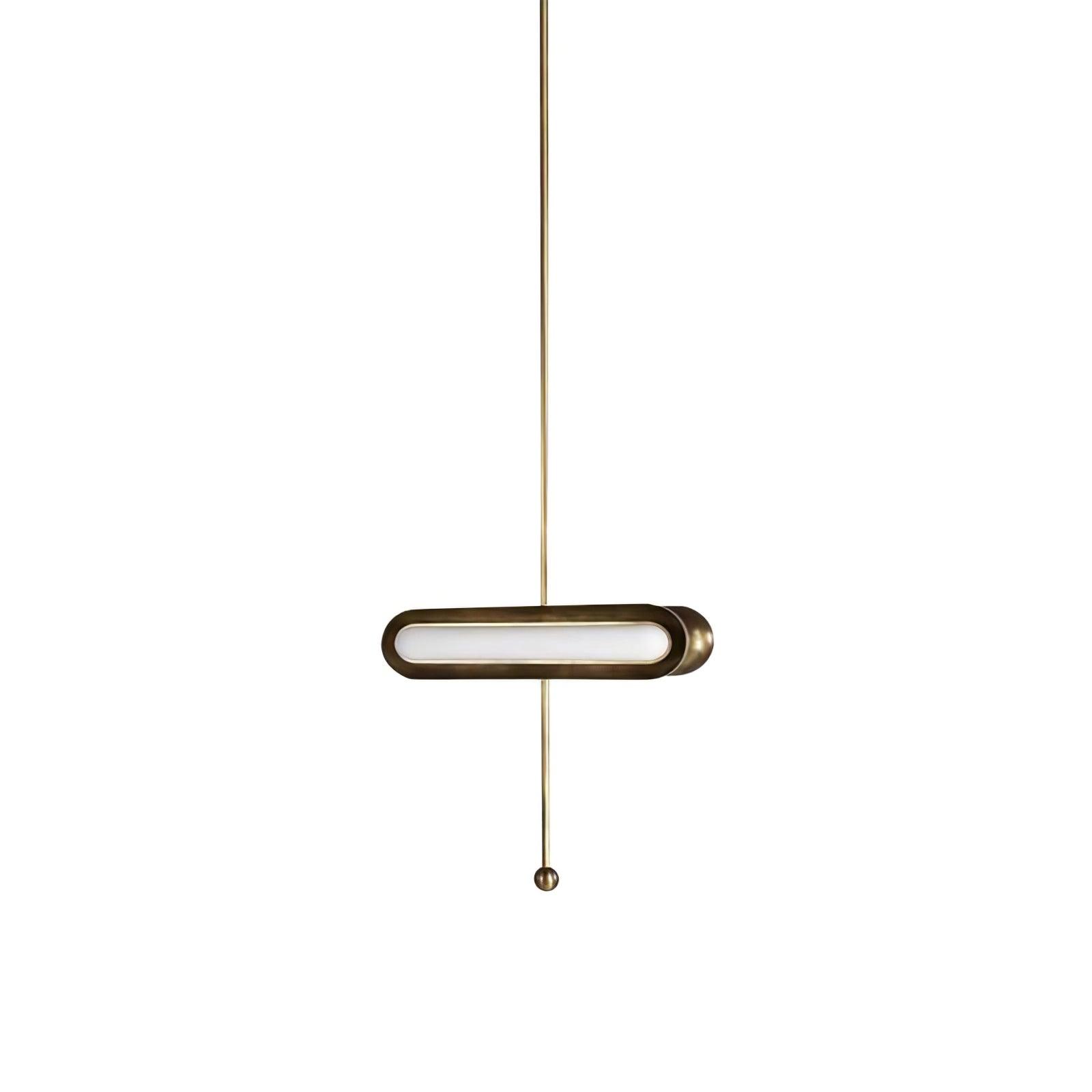 Lyvinaris Geometric Brass Linear Pendant Light-Neutral Decor