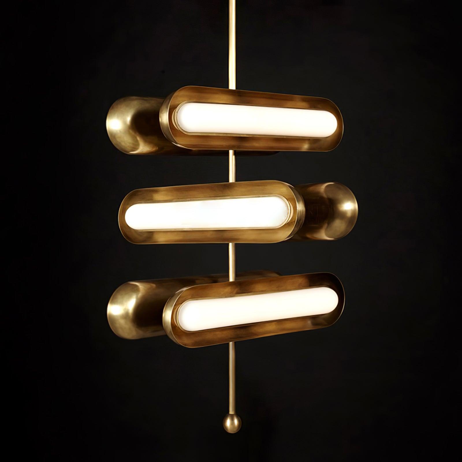 Lyvinaris Geometric Brass Linear Pendant Light-Neutral Decor
