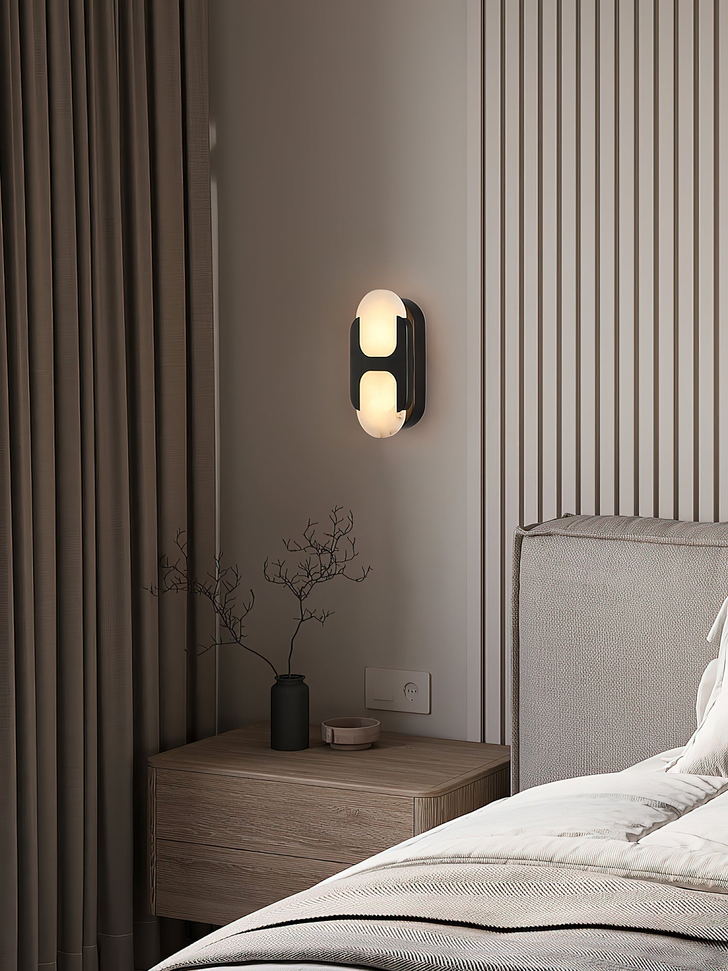 Lylaearis Alabaster Wall Lamp-Neutral Decor