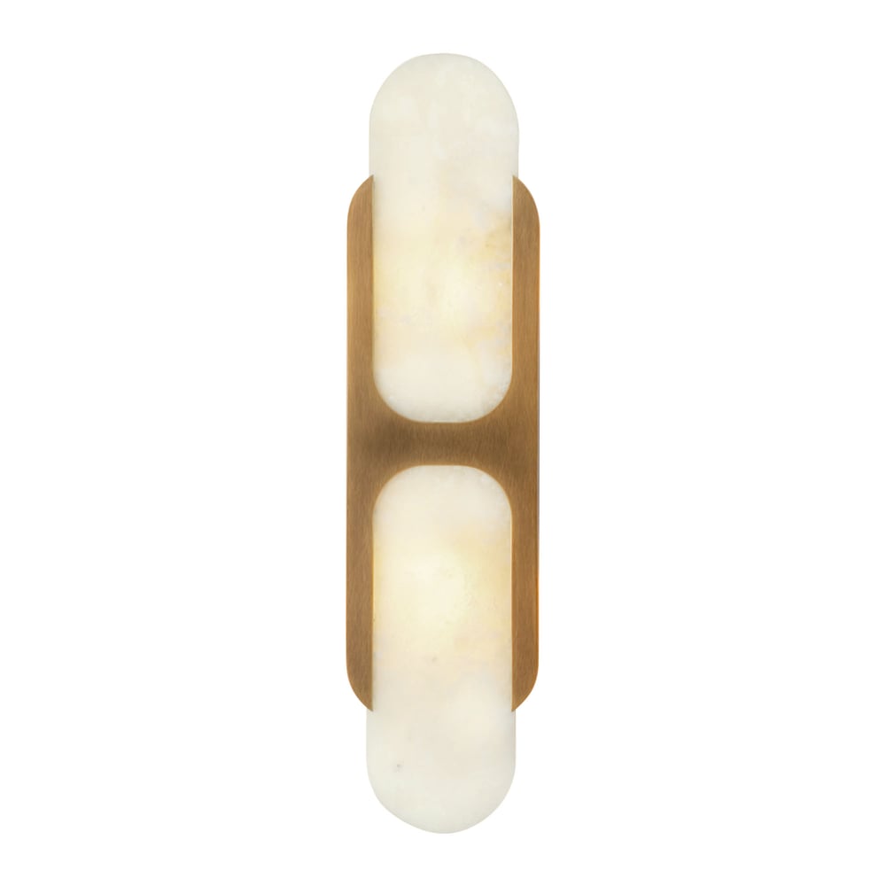 Ulthaora Double Globe Alabaster Wall Ligh-Neutral Decor