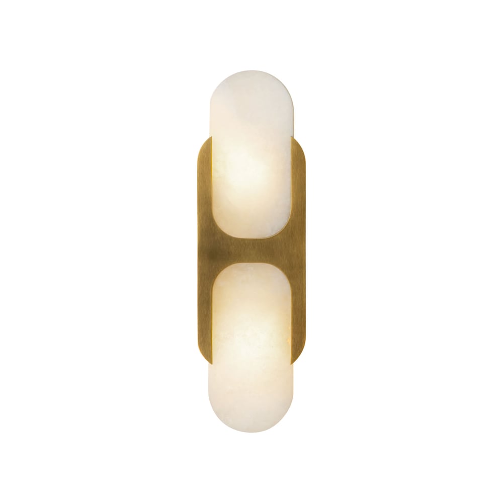 Ulthaora Double Globe Alabaster Wall Ligh-Neutral Decor