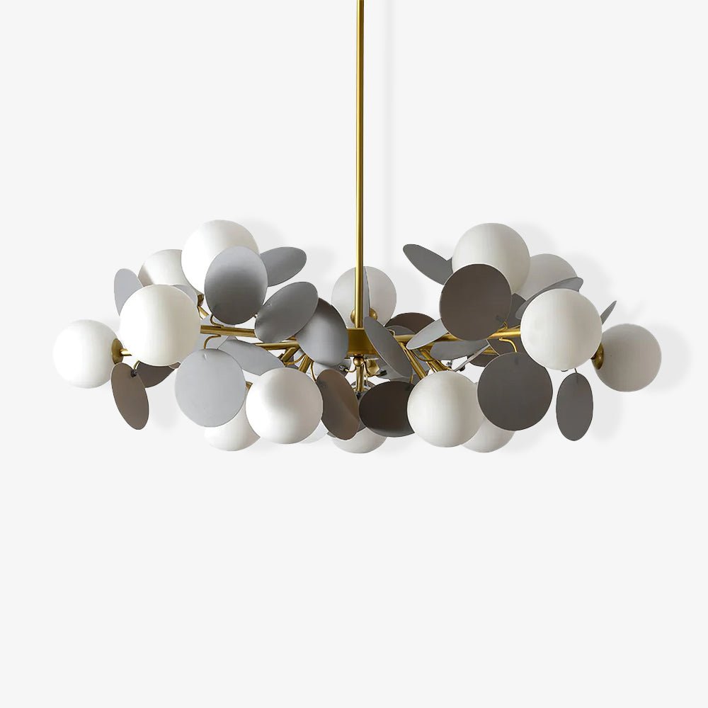 Tide Chandelier Off White Tree Eight Open Shades-Neutral Decor