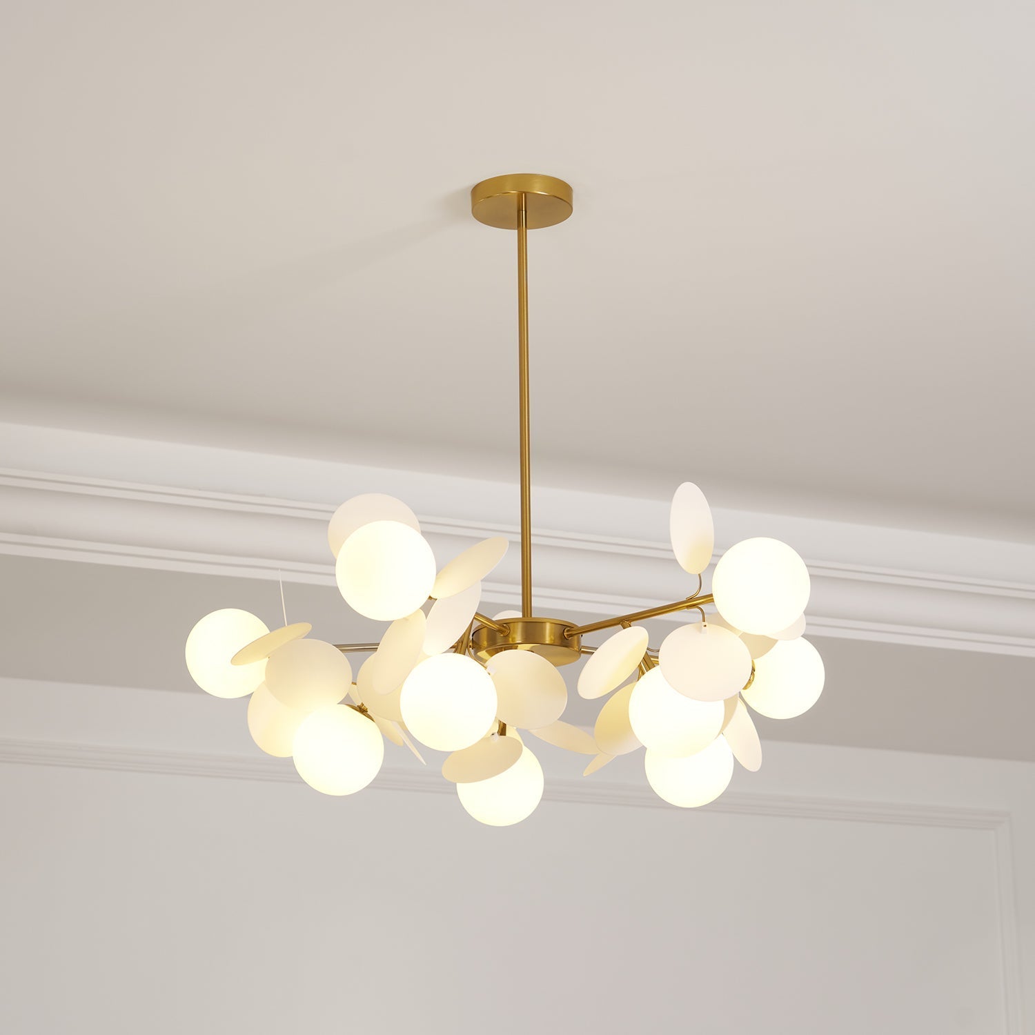 Tide Chandelier Off White Tree Eight Open Shades-Neutral Decor