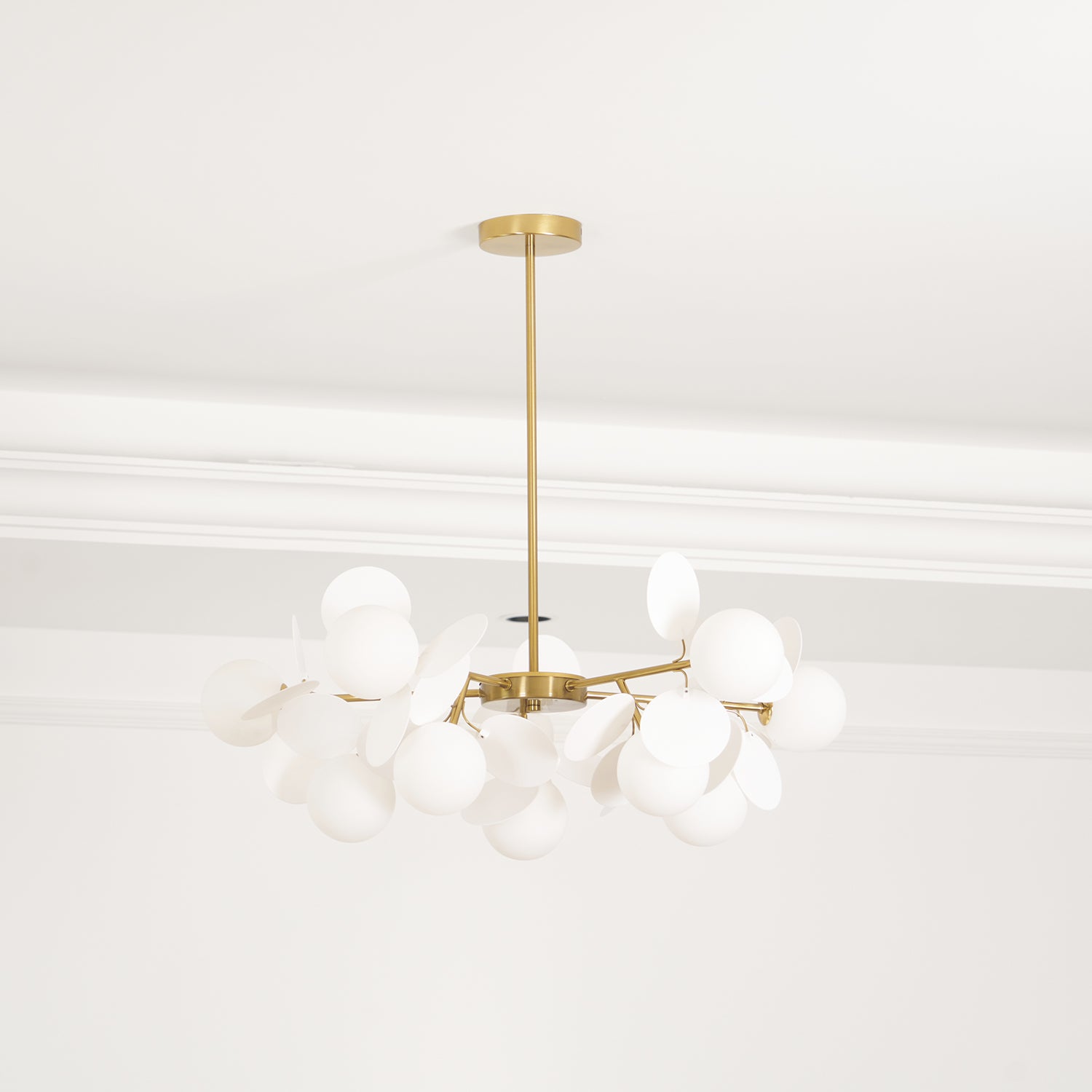 Tide Chandelier Off White Tree Eight Open Shades-Neutral Decor