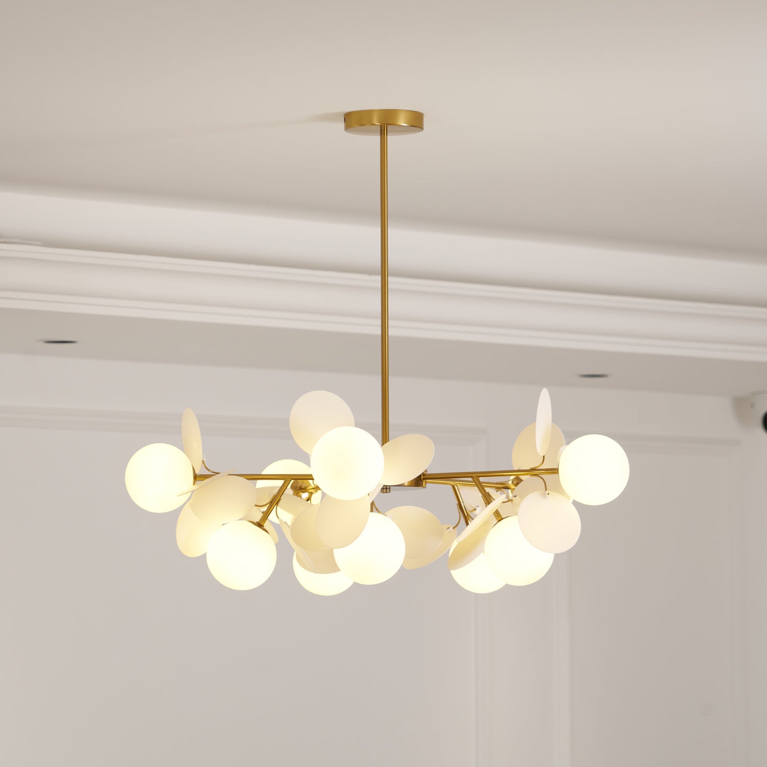 Tide Chandelier Off White Tree Eight Open Shades-Neutral Decor