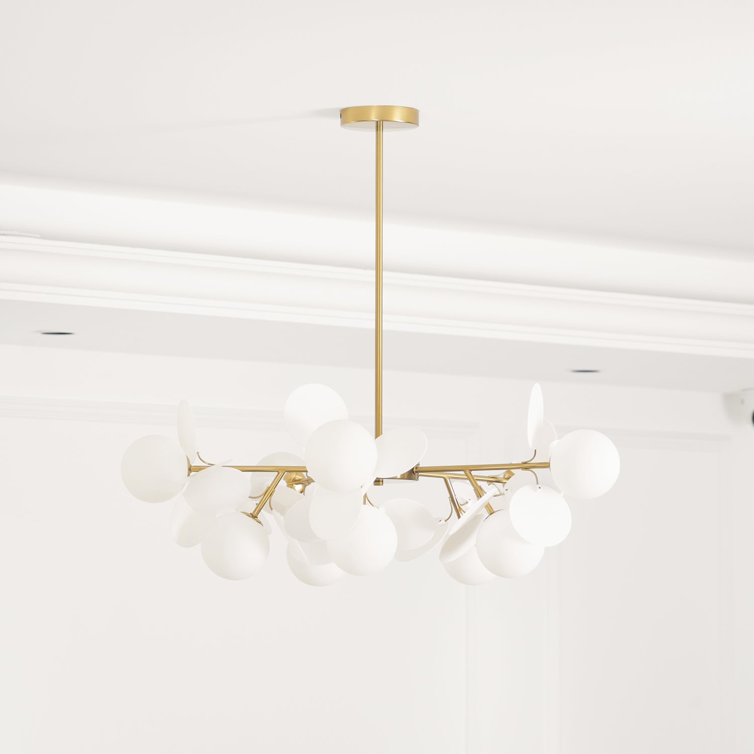 Tide Chandelier Off White Tree Eight Open Shades-Neutral Decor