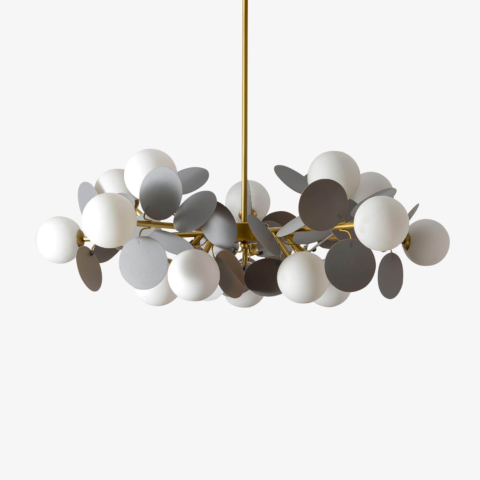 Tide Chandelier Off White Tree Eight Open Shades-Neutral Decor
