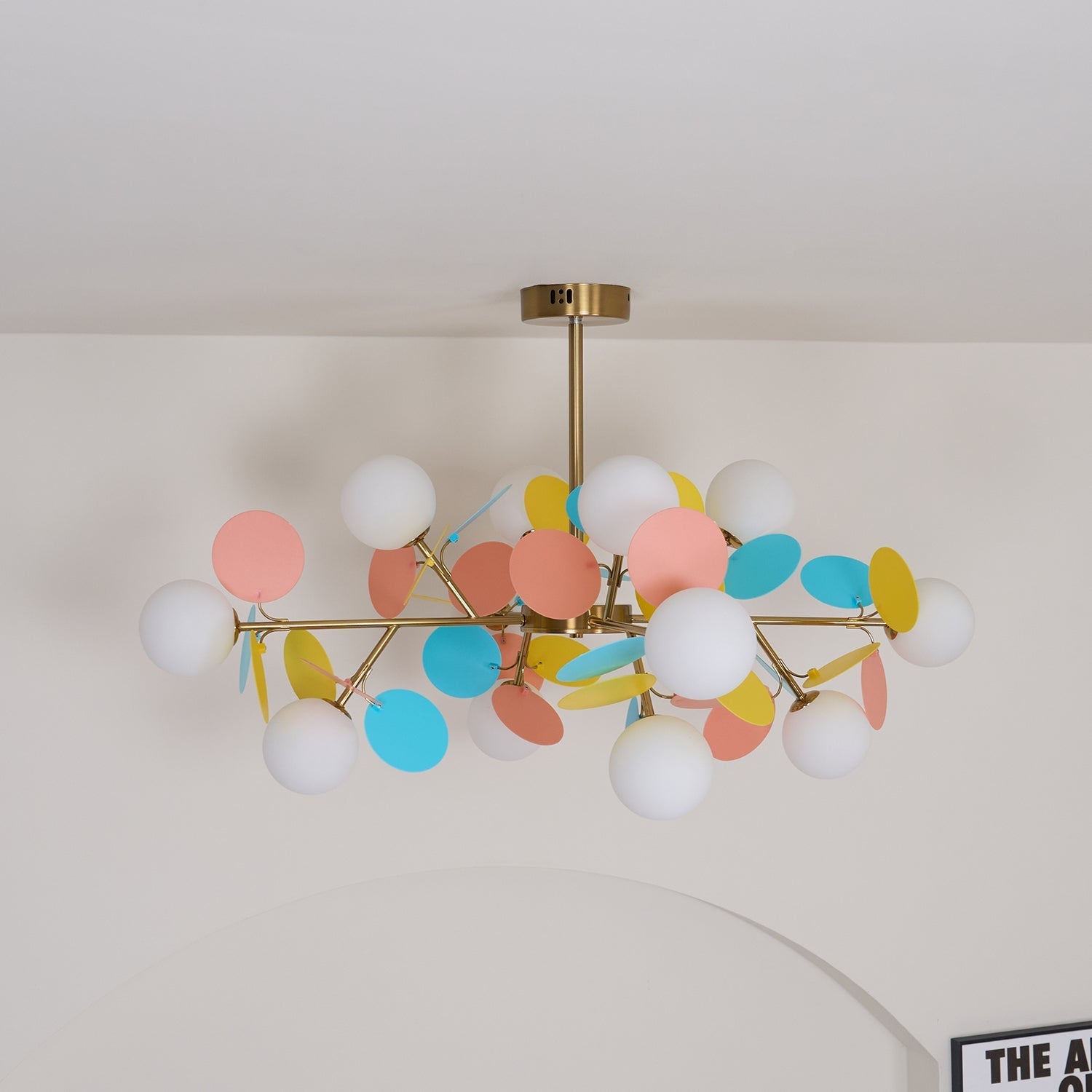 Tide Chandelier Off White Tree Eight Open Shades-Neutral Decor