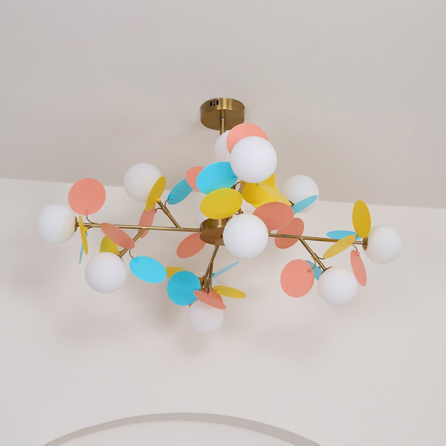 Tide Chandelier Off White Tree Eight Open Shades-Neutral Decor