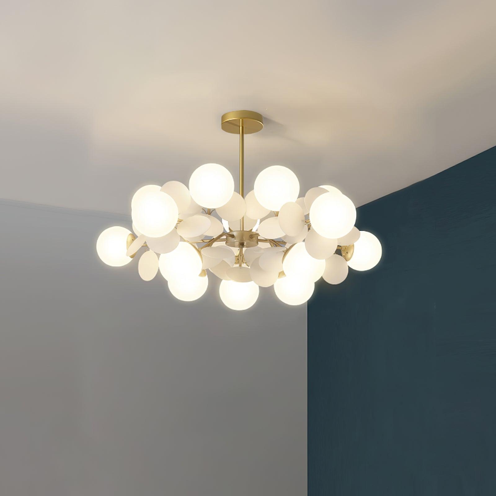 Tide Chandelier Off White Tree Eight Open Shades-Neutral Decor