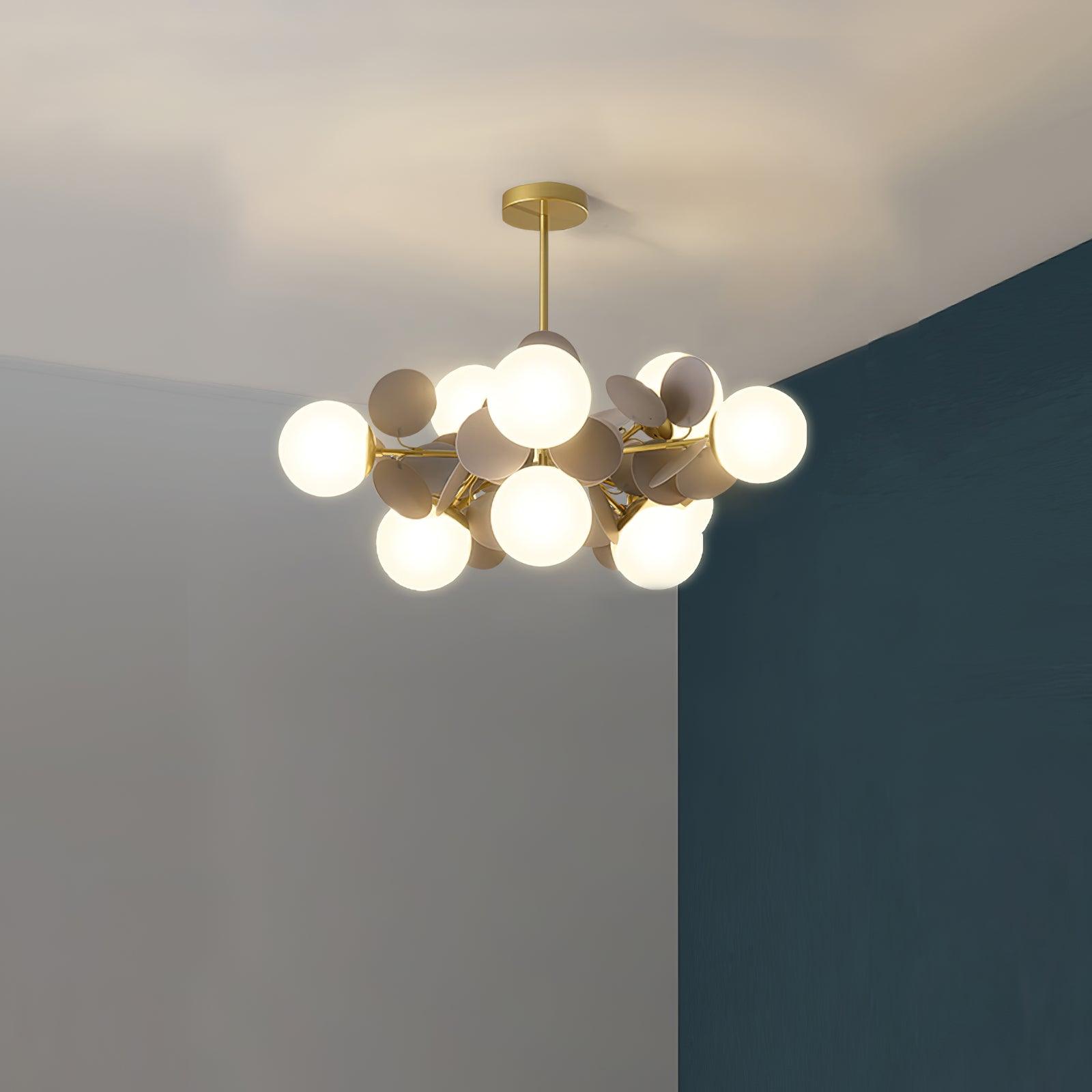 Tide Chandelier Off White Tree Eight Open Shades-Neutral Decor