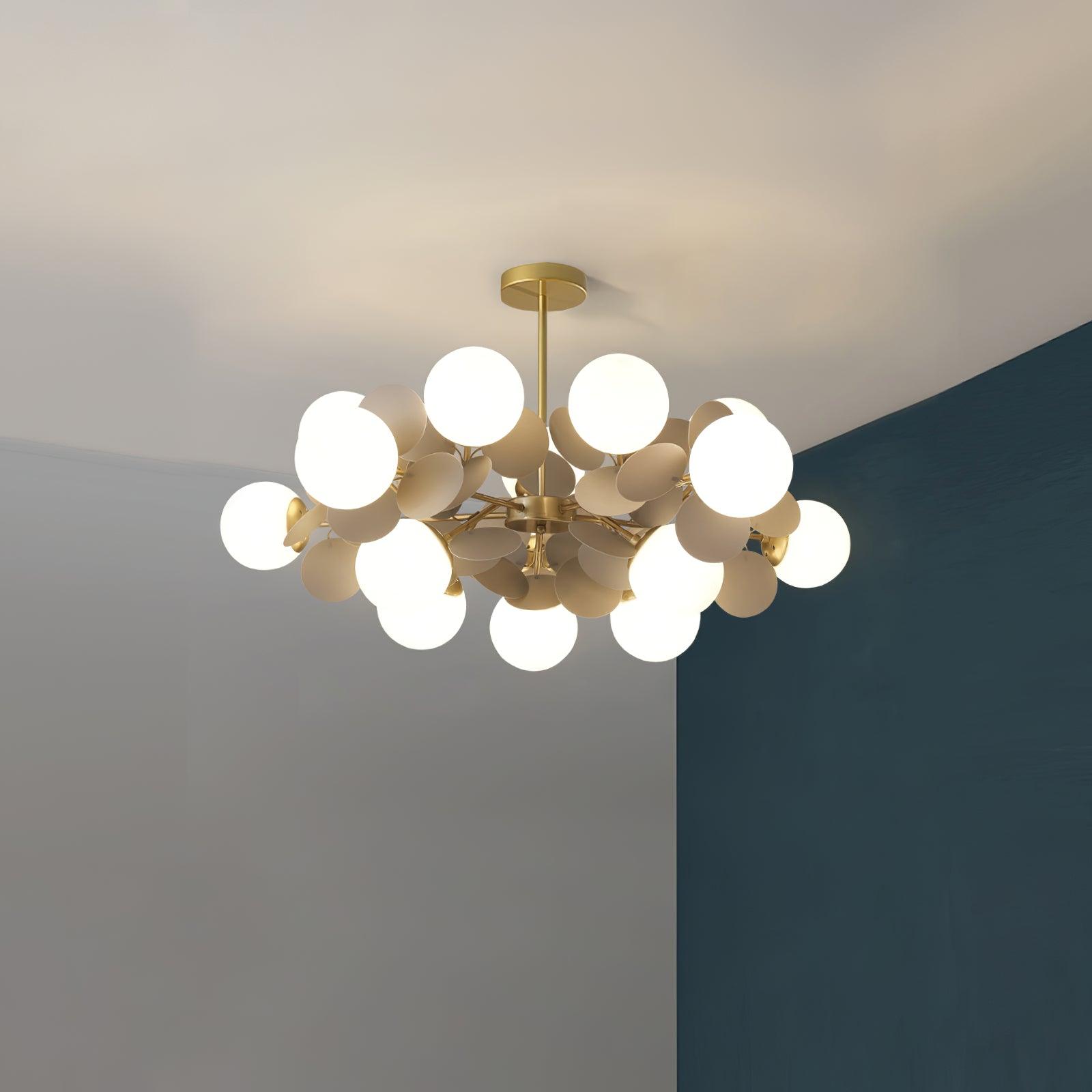 Tide Chandelier Off White Tree Eight Open Shades-Neutral Decor