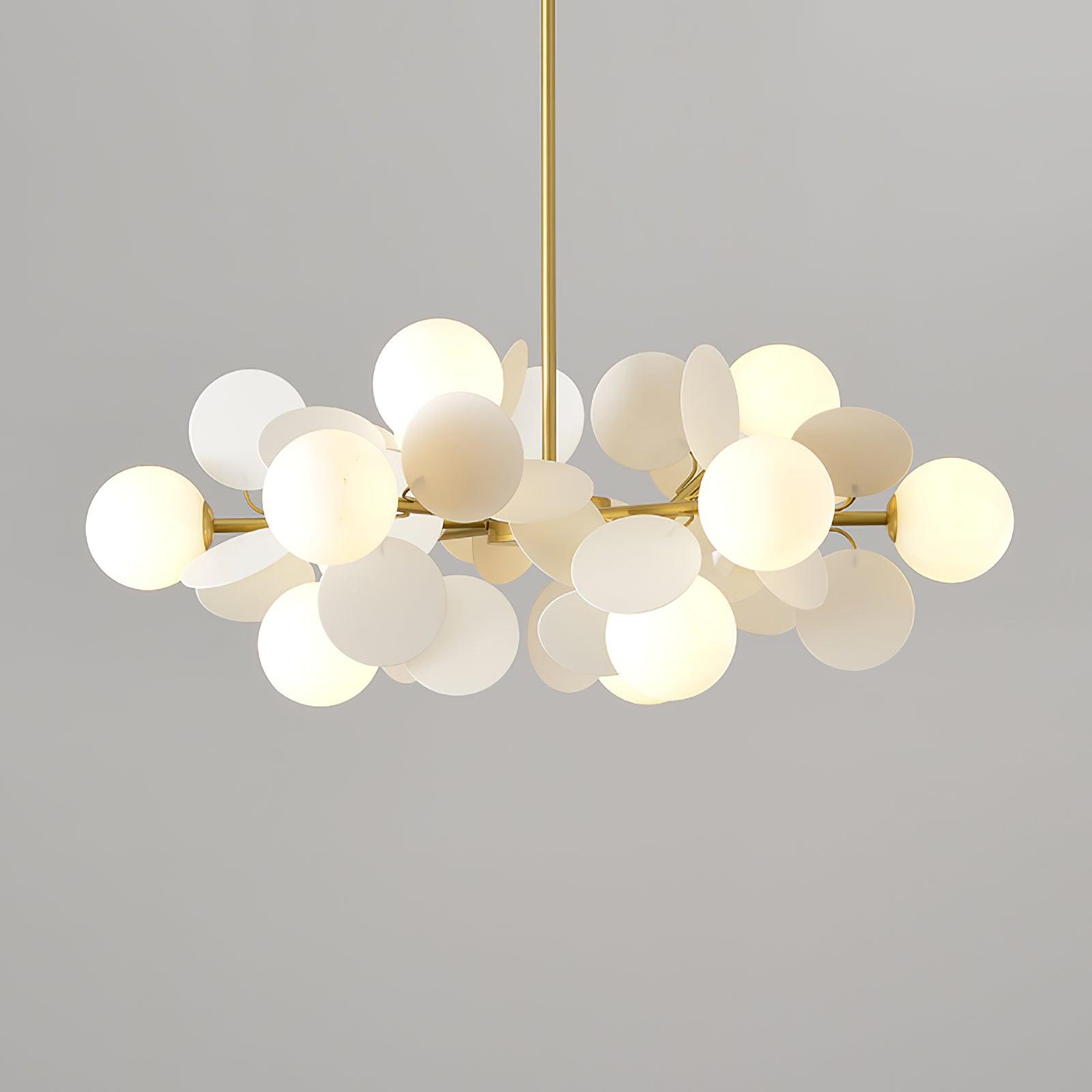 Tide Chandelier Off White Tree Eight Open Shades-Neutral Decor