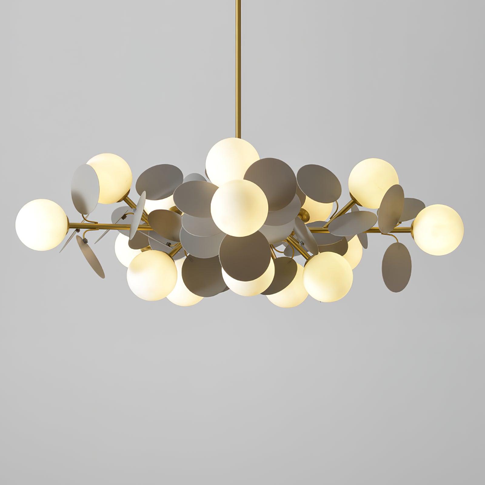 Tide Chandelier Off White Tree Eight Open Shades-Neutral Decor