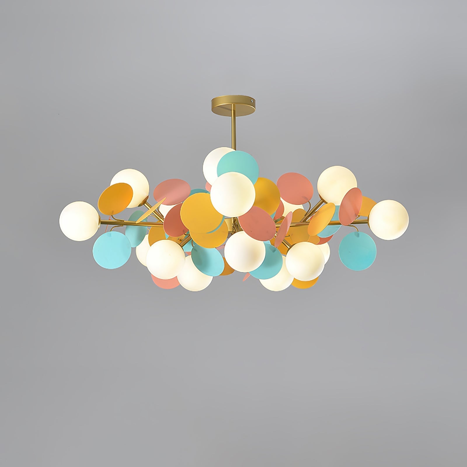 Tide Chandelier Off White Tree Eight Open Shades-Neutral Decor