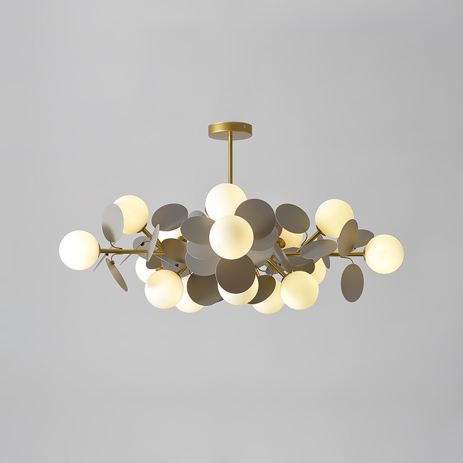 Tide Chandelier Off White Tree Eight Open Shades-Neutral Decor